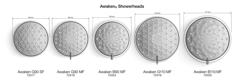 KOHLER K-72425-CP Awaken B110 Multifunction Showerhead, Polished Chrome 2.0 GPM