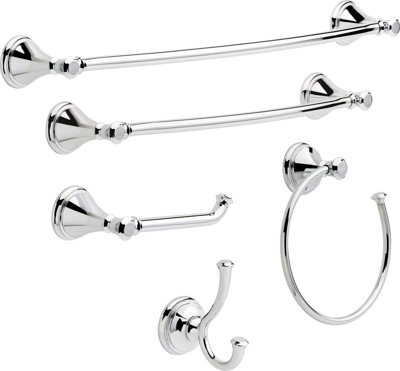 DELTA 79750 Cassidy Toilet Paper Holder, 3.63 x 8.38 x 3.63 Inches, Polished Chrome