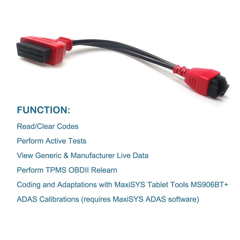 LucaSng Cable Adaptor for Chrysler 12+8 OBDII Programming Diagnostics Cable Connector Fit for Autel DS808 Maxisys MS905 906 908 PRO Elite Autel