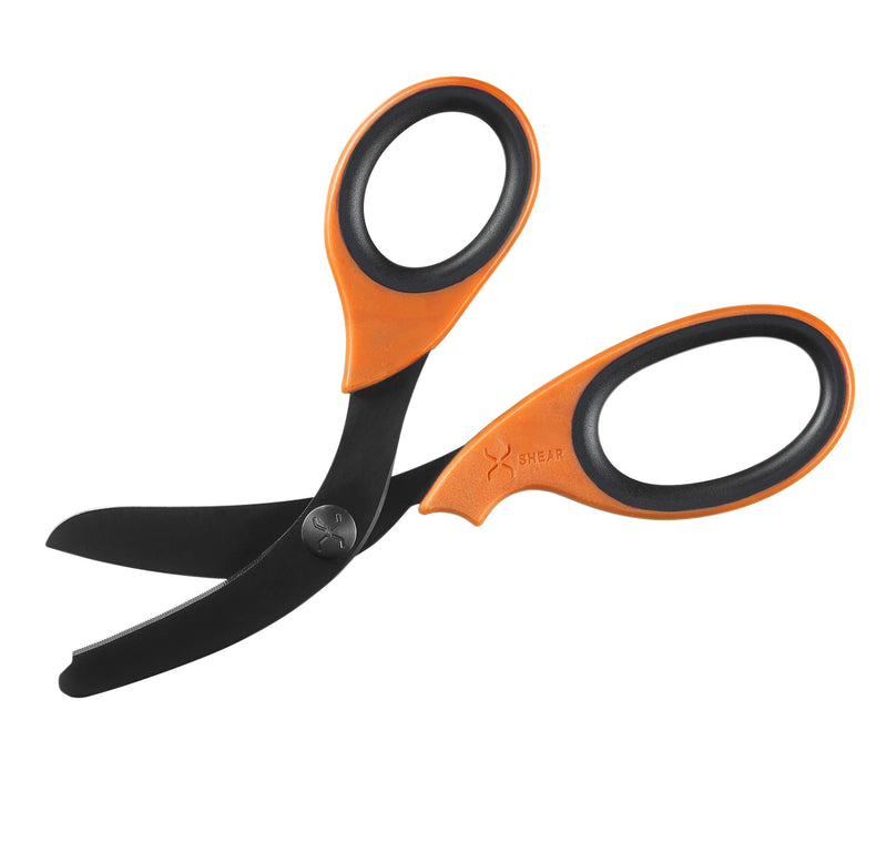 XSHEAR 7.5” Extreme Duty Trauma Shears. Tough and Durable Medical Scissors for The Paramedic, EMT, Nurse or Any Emergency Healthcare Provider Orange/Black