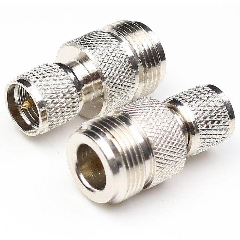 ANHAN N Female to Mini UHF Male Connectors,Mini UHF to N Type adapters N Type coaxial Connector RF Coax Adapter 2Packs