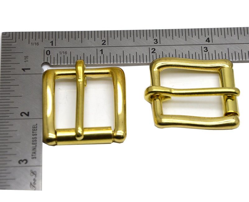 Okones Pack of 4,1'' Inner Width,Solid Brass Rectangle Buckle for Straps Bags Belting Leathercarft (insides 1'') insides 1''