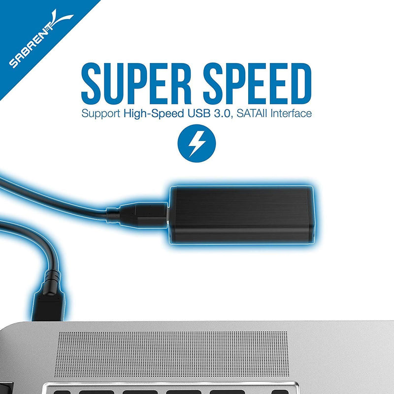 Sabrent USB 3.0 mSATA II or III/6G SSD Enclosure Adapter [Support UASP] (EC-UKMS)