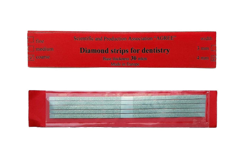 Zubastick Dental Abrasive Strips Finishing Polishing 4mm Coarse 5pcs