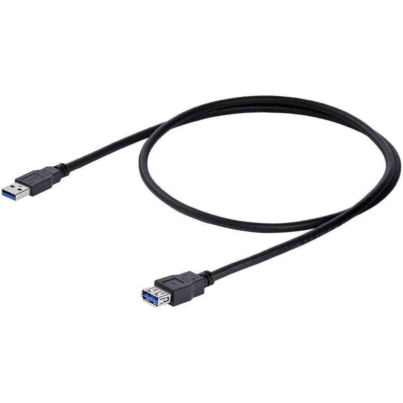StarTech.com 1m Black SuperSpeed USB 3.0 Extension Cable A to A - Male to Female USB 3 Extension Cable Cord 1 m (USB3SEXT1MBK) 3 ft