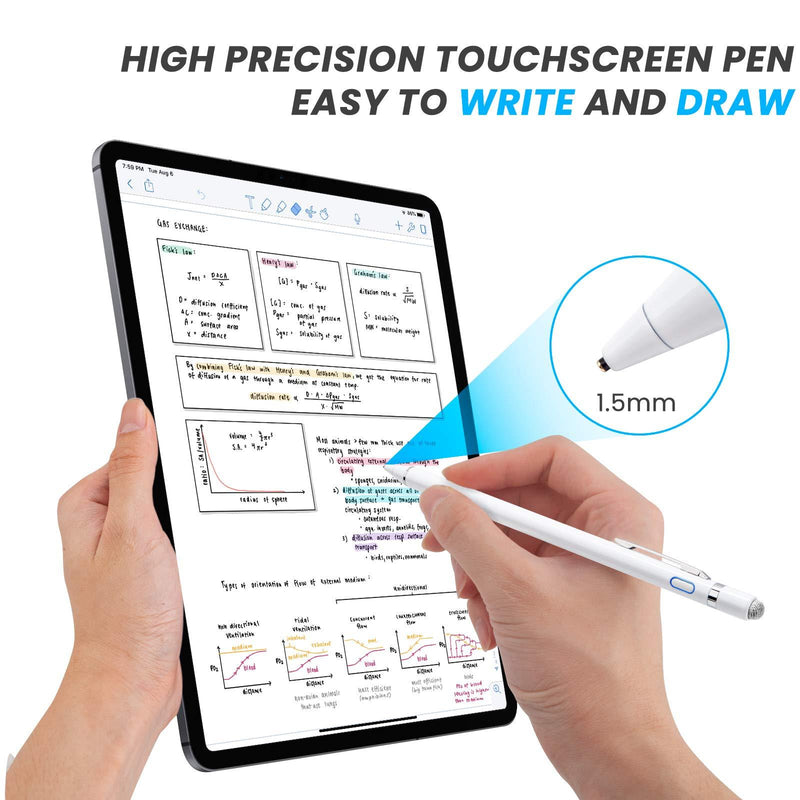 Stylus Pen for Amazon Fire HD 10 Tablet, EDIVIA Digital Pencil with 1.5mm Ultra Fine Tip Pencil for Amazon Fire HD 10 Tablet Stylus, White