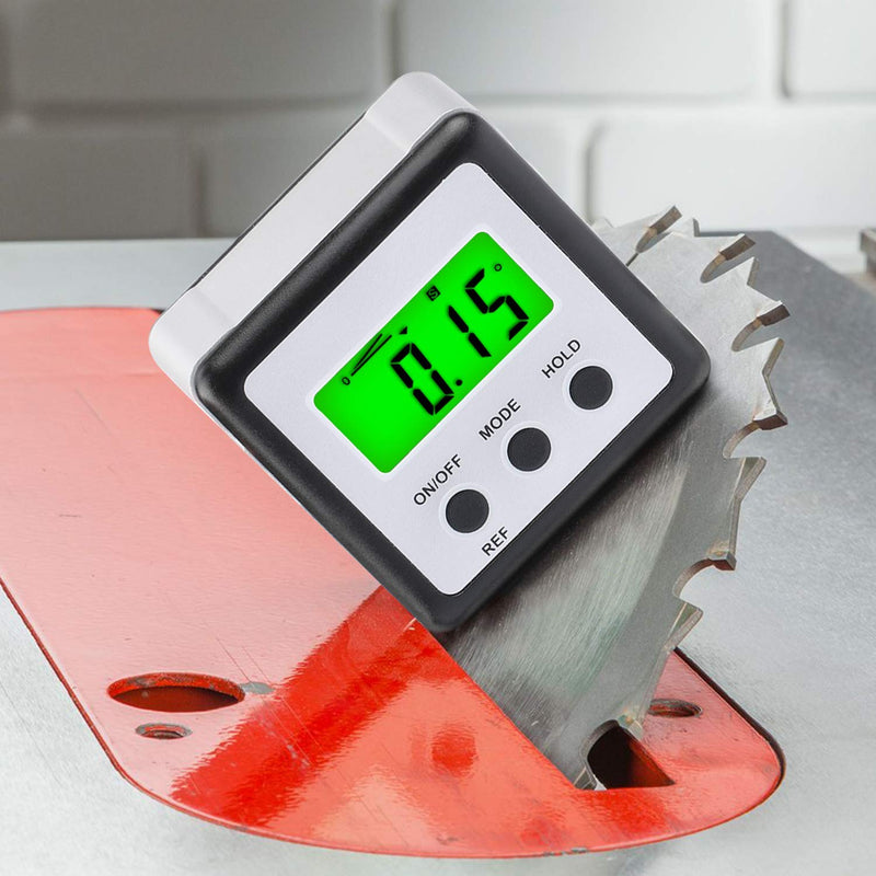 Digital Level Protractor Inclinometer Magnetic Level Angle Meter Angle Finder Level Box Angle Measuring Tool for Carpentry, Building, Automobile, Masonry, etc.Silver+ Green Silver+ Green