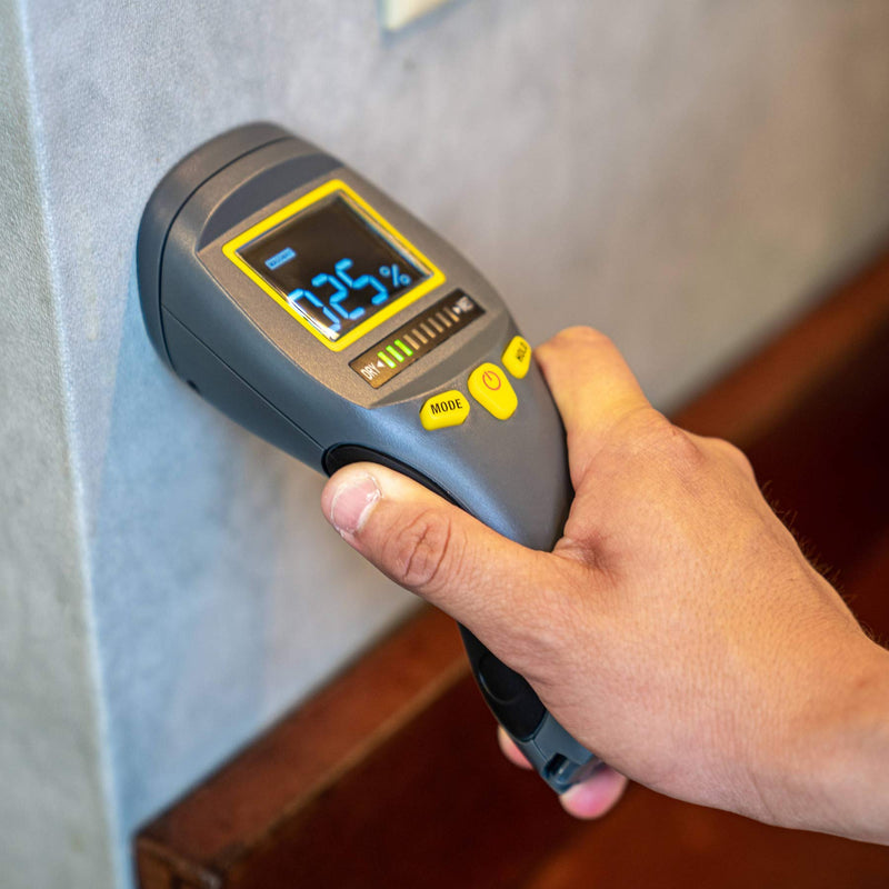 General Tools LCD Moisture Meter MM8 - Leak and Humidity Detector - Pinless and Non-Invasive Pinless/White on Black Screen