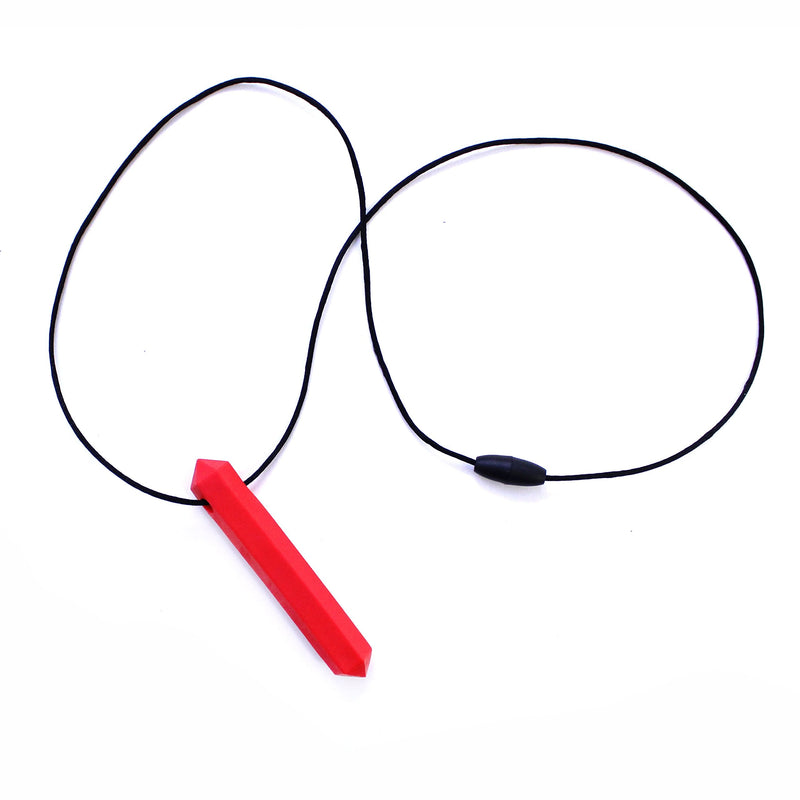 ARK's Krypto-Bite Chewable Gem Necklace Chew Jewelry (Soft, Red)