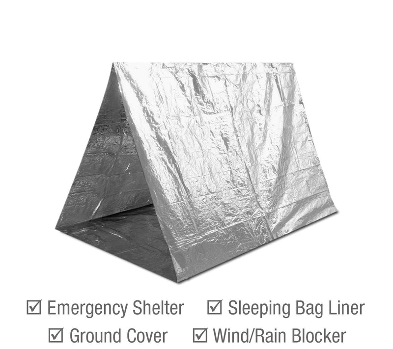Swiss Safe Emergency Mylar Thermal Blankets + Bonus Gold Foil Space Blanket. Designed for NASA, Outdoors, Survival, First Aid, Silver, 4 Pack
