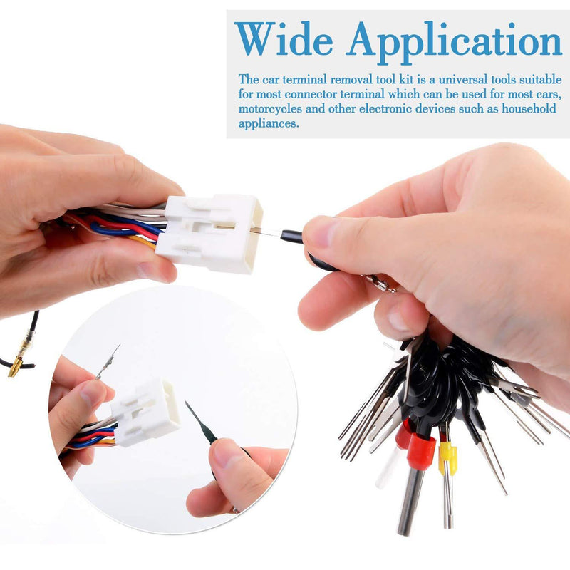 Vignee 82 Pcs Terminal Removal Key Tool, Terminal Pins Puller Repair Removal Tools for Car Pin Extractor Electrical Wiring Crimp Connectors and Most Connector Terminal