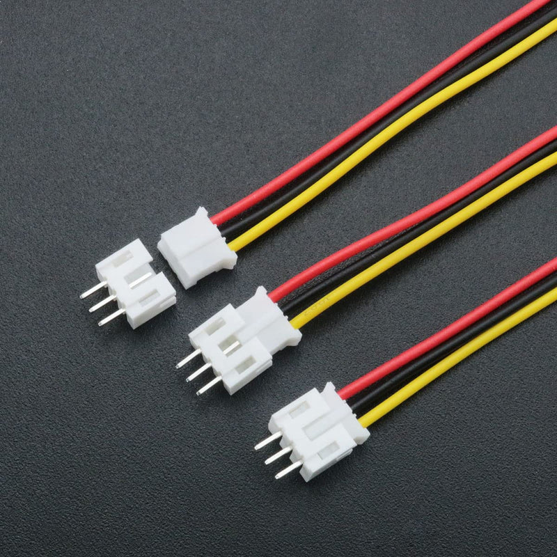 JST Connector Wire ITROLLE 30PCS Mini Micro JST 2.0 PH 3-Pin Female Connectors Plugs with 15cm Wires Cables and Male Plug