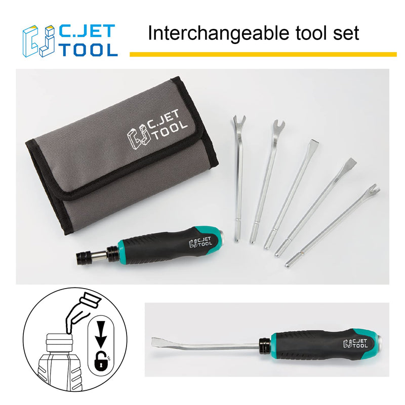 C.JET TOOL 5 Packs Tack Lifter 3 mm U Tip Nail Staple Rivet Tack Puller Screwdriver Upholstery Staple Remover Tool for Furniture