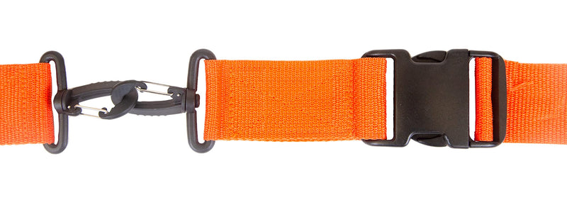 Primacare IR-5007 Unisex 2 Piece Restraint Strap with Swivel Speed Clip for Patients, Adults and Kids, Medical Waterproof Straps with Adjustable Locking for Easy Attachment, 9 Feet, Orange