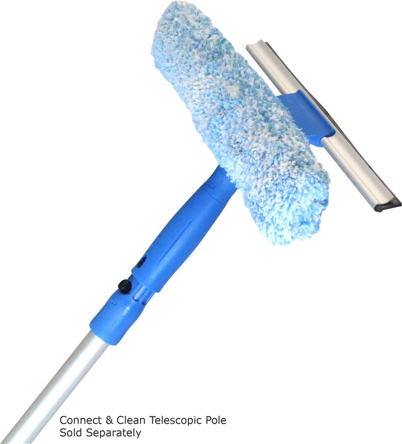 Unger 961872 Professional Microfiber Window Combi: 2-in-1 Professional Squeegee and Window Scrubber, 14" 14-inch