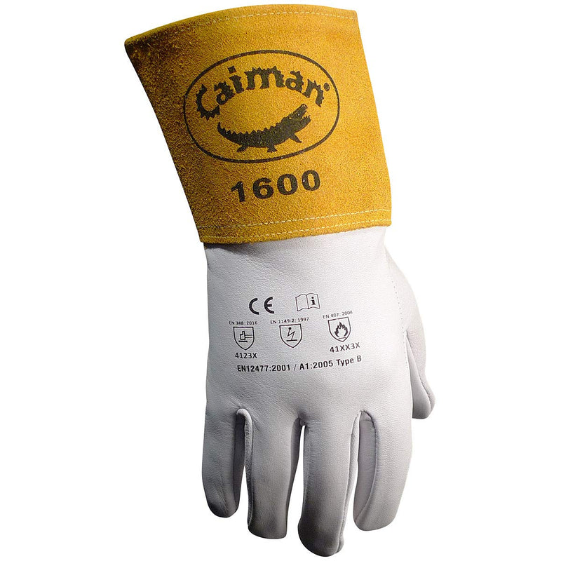 Caiman 1600-4 Welders and Foundry Gloves Natural M