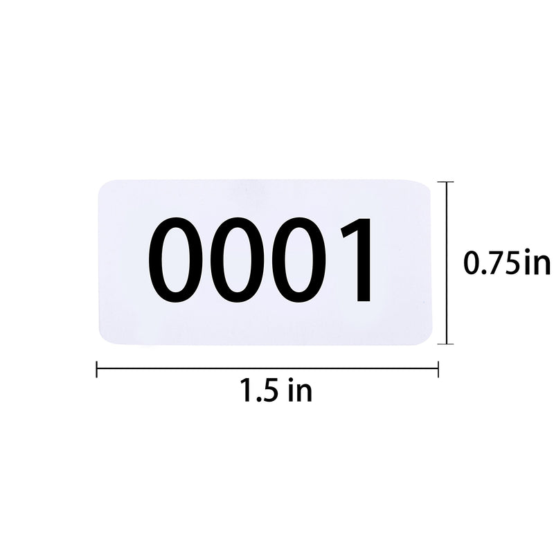 Inventory Labels - Consecutive Number Labels Inventory Stickers - Product Claiming Labels 1-1000 Clothes Numbers, Moving Box Numbering 0.75" x 1.5" Size Labels