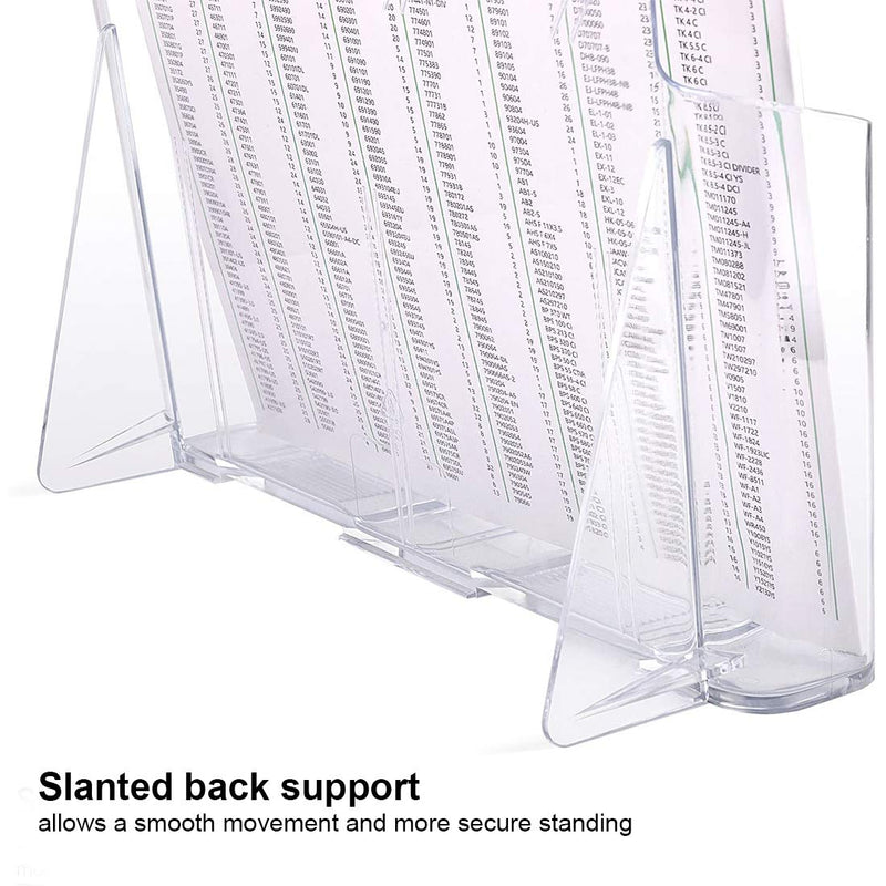 KTRIO Acrylic Brochure Holder 8.5 x 11 inches Plastic Acrylic Literature Holders Clear Flyer Holder Rack Card Holder, Magazine, Pamphlet, Booklet Display Stand Trifold Holder Desk or Wall Mount 2 Pack 8.5 x 11 inch