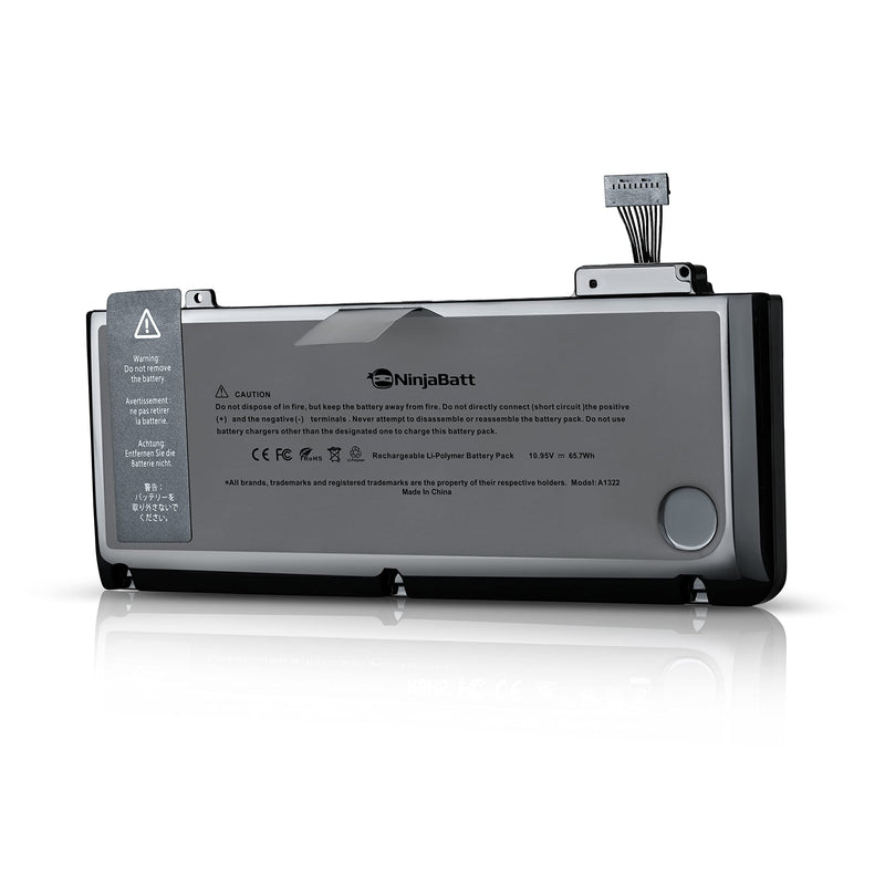 NinjaBatt Battery A1278 A1322 for Apple MacBook Pro 13" [2009 2010 2011 2012 Years] - High Performance [65.7Wh/10.95v]