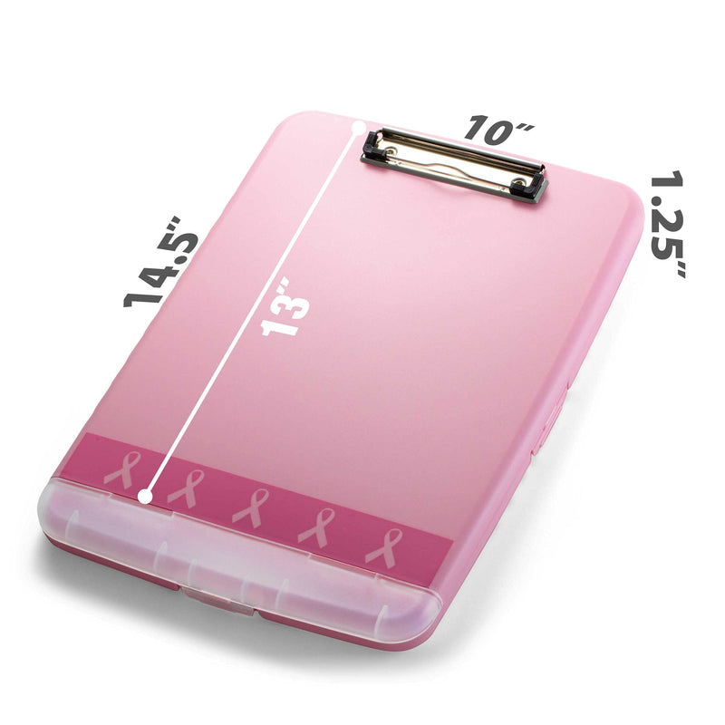 Breast Cancer Awareness BCA Slim Clipboard Storage Box Pink Standard