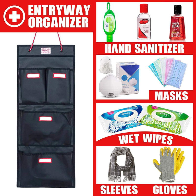 Rough Enough Entryway Door Hanging Wall Organizer Police Locker Storage Organizer for Work Home School Office Gym Accessories Black
