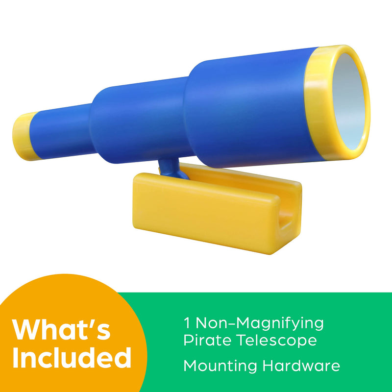 Jungle Gym Kingdom Playground Accessories - Blue Pirate Ship Telescope for Kids - Plastic Accressory for Outdoor Playhouse, Playset, Backyard Swing Set - Replacement Parts for Treehouse