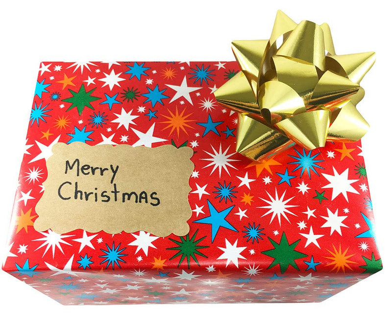 Christmas Gift Tags, 100 2” x 3” Custom Stickers for DIY Labeling (Kraft Brown) Natural Kraft