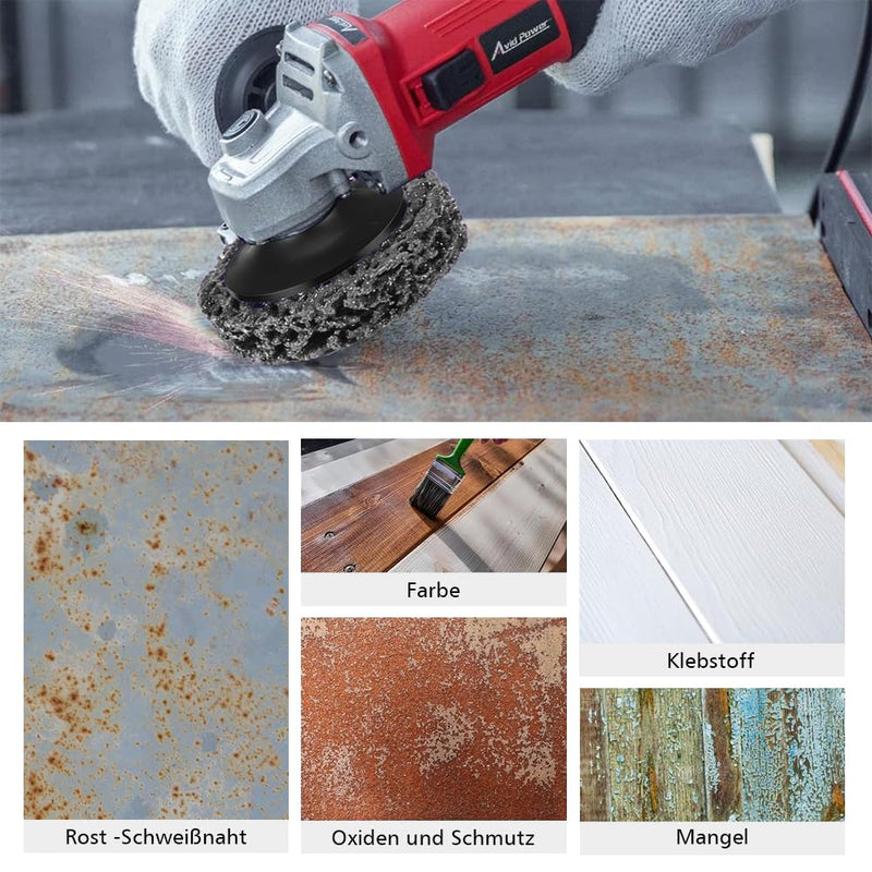 CSD disc grinding disc, 20 pieces coarse cleaning disc 50 mm, cleaning disc set, drill grinding disc for angle grinder, removing rust, weld seams, oxidation