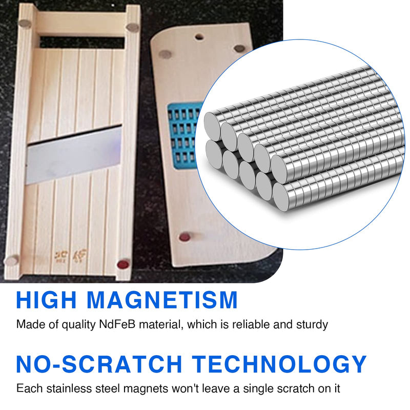 TRYMAG Magnets, 300Pcs Tiny Magnets Mini Magnets Small Round Disc Office Magnets for Fridge, Whiteboard, Billboard, Hobbies, Dry Erase Board 3x1 300Pcs