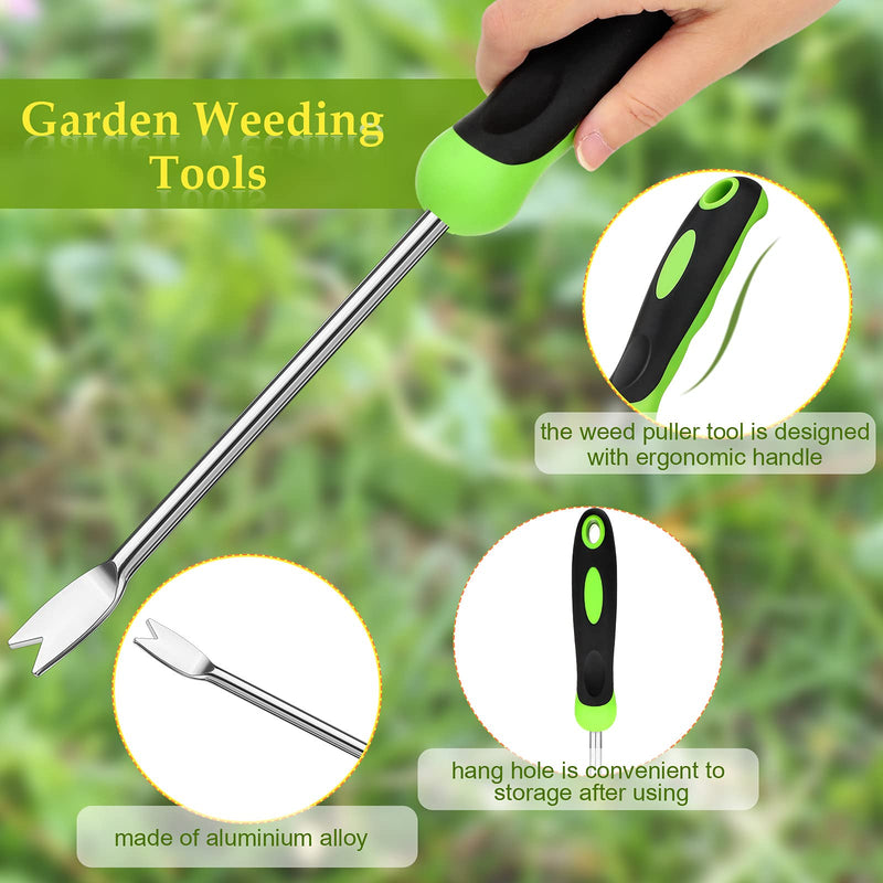 2 Pieces Hand Weeder Tool Garden Weeding Tool Gardening Weeder Tool with Ergonomic Handle, Stainless Steel Garden Lawn Farmland Transplant Gardening Plant Tool