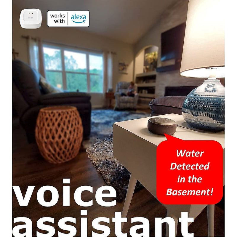 Smart Water Leak Sensor 3 Pack, YoLink 1/4 Mile World's Longest Range Wireless Water Sensor Works with Alexa IFTTT, Water Leak Detector with App Notifications, Remote Monitoring - YoLink Hub Required