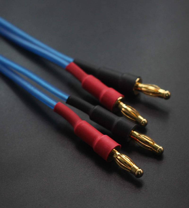 KK Cable Q-P2 18 Gauge OFC Speaker Wire Pair with RCA Male (White & Red) to 2 Pair Banana (4banana) Plugs, Q-P2 (1.5M(4.92ft)) 1.5M(4.92ft)