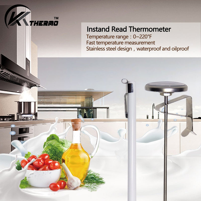 KT THERMO Instand Read 2-Inch Dial Thermometer,Best For The Coffee Drinks,Chocolate Milk Foam 0~220â„‰