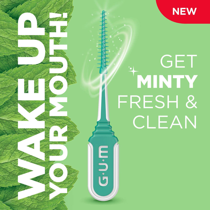 GUM - 6705RW Soft-Picks Comfort Flex Mint Dental Picks, New Invigorating Mint Flavor, 80 Count (Pack of 4) 320 ct