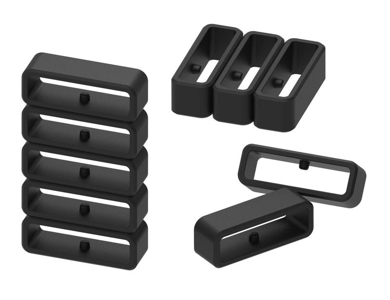 6-Pack Fastener Rings Compatible with Garmin Forerunner 35/235, for Forerunner 945/935 Band Keeper, Silicone Replacement Watch Band Loop/Holder/Retainer