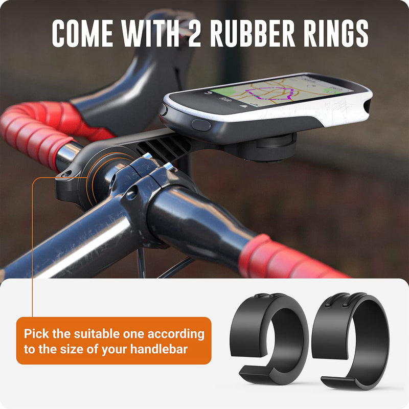 TUSITA Flush Out Front Mount and Quarter-Turn to Friction Flange Mount Adapter Compatible with Garmin Edge GPS Bike Computer, XOSS G/G+ - Cycling Handlebar 25.4mm 31.8mm Light Holder Camera Bracket