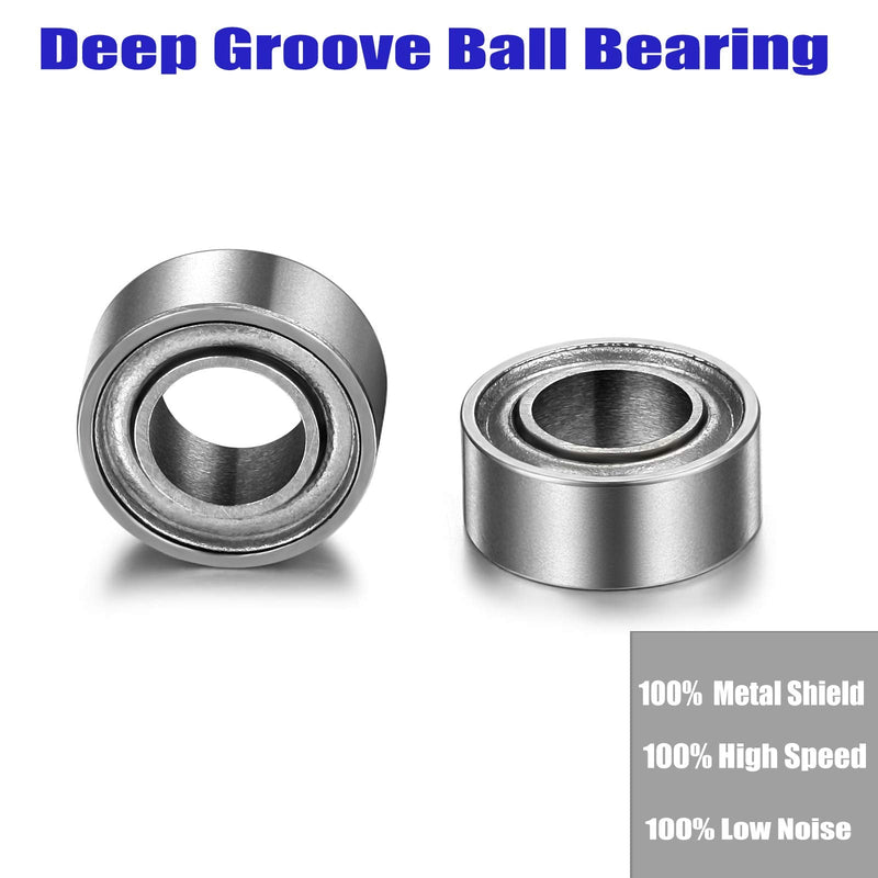 MR106-ZZ Bearing 6 x 10 x 3mm Both Sides Metal Shielded Ball Bearing Pre-Lubricated with Grease MR106-ZZ Radial Ball Bearing (10 Pack)