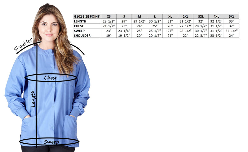 Natural Uniforms Warm Up Scrub Jacket Small Black