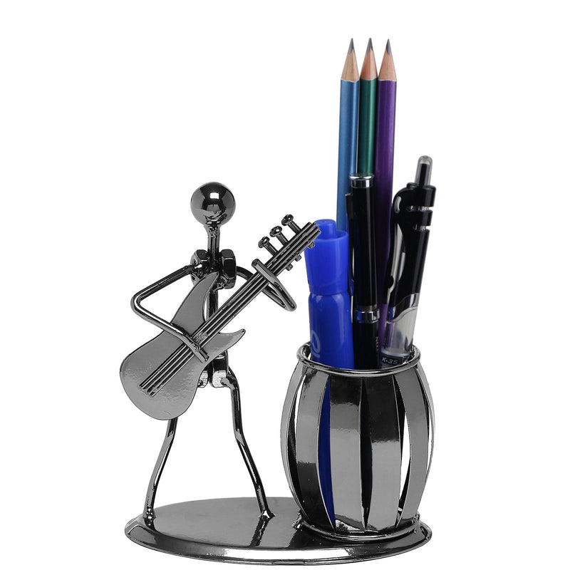 Metal Pencil Holder, Office Supply Pen Organizer Desktop Decoration Stand Container (Guitar) Guitar
