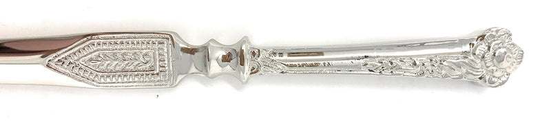 Madison Bay Company Nickel Plated Embossed Floral Letter Opener, 8.5 Inches Long