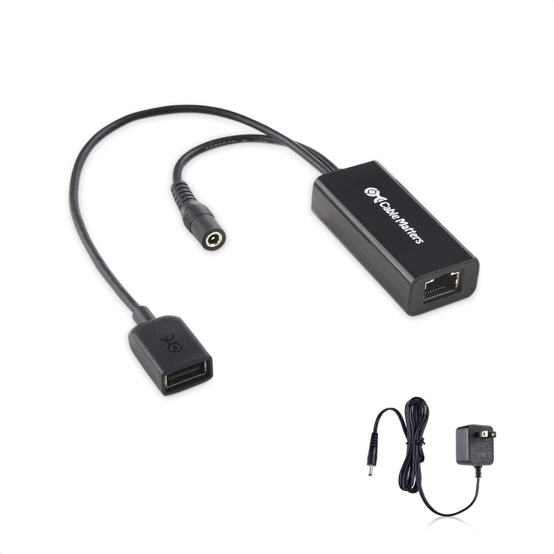 Cable Matters USB Over Ethernet Extender with Power Adapter - Full USB 2.0 Support for Keyboard, Mouse, Webcam, and More