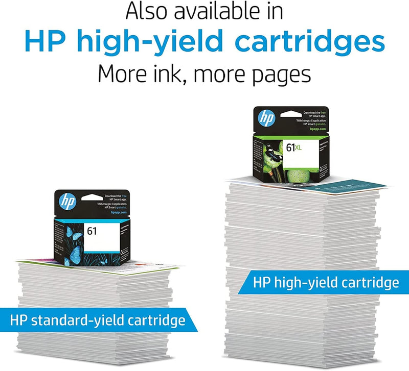 Original HP 61 Tri-color Ink | Works with DeskJet 1000, 1010, 1050, 1510, 2050, 2510, 2540, 3000, 3050, 3510; ENVY 4500, 5530; OfficeJet 2620, 4630 Series | Eligible for Instant Ink | CH562WN