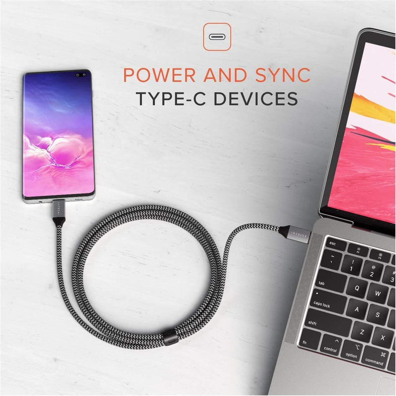 Satechi USB-C to USB-C 100W Charging Cable for USB Type-C Devices - 6.5 Feet (2 Meters) - Compatible with 2020/2019 MacBook Pro, 2020/2018 iPad Pro, 2020/2018 MacBook Air Updated