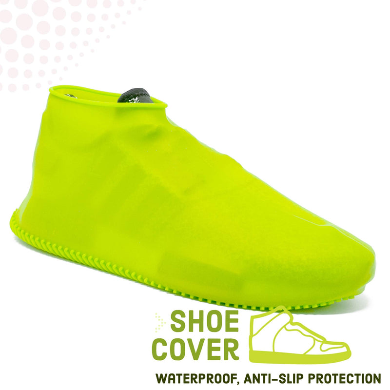 BAYI -Waterproof Shoe Cover Rain Shoe Covers Reusable Silicone Magic Shoe Running Cover Rubber Protector Small Yellow