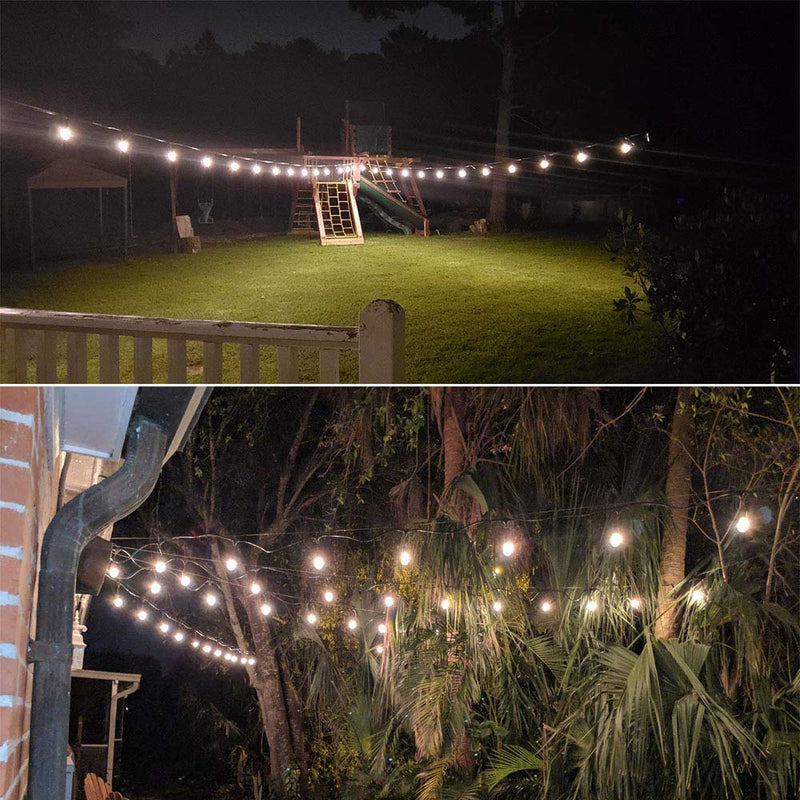 YQL Outdoor Lights Hanging Kit,Globe String Lights Suspension Kit,82ft Black Vinyl-Coated 304 Stainless Steel Cable,String Light Guide Wire,Turnbuckle Wire Rope Tension with Hooks 82ft