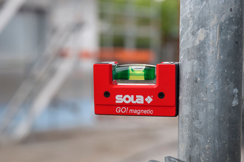 Sola GO! - Mini spirit level made of glass fiber reinforced plastic - Sola spirit level small for electricians - small pocket spirit level GO!
