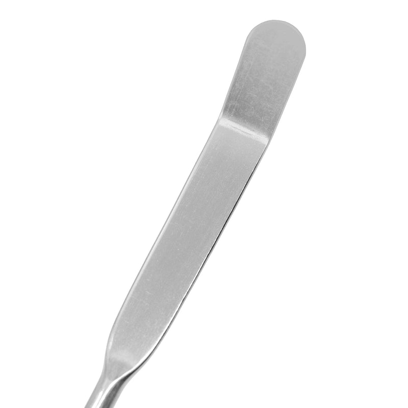 6PK Chattaway Spatulas, 7.9" - Stainless Steel, Polished - Dual Ended, Flat End & Bent End - Eisco Labs