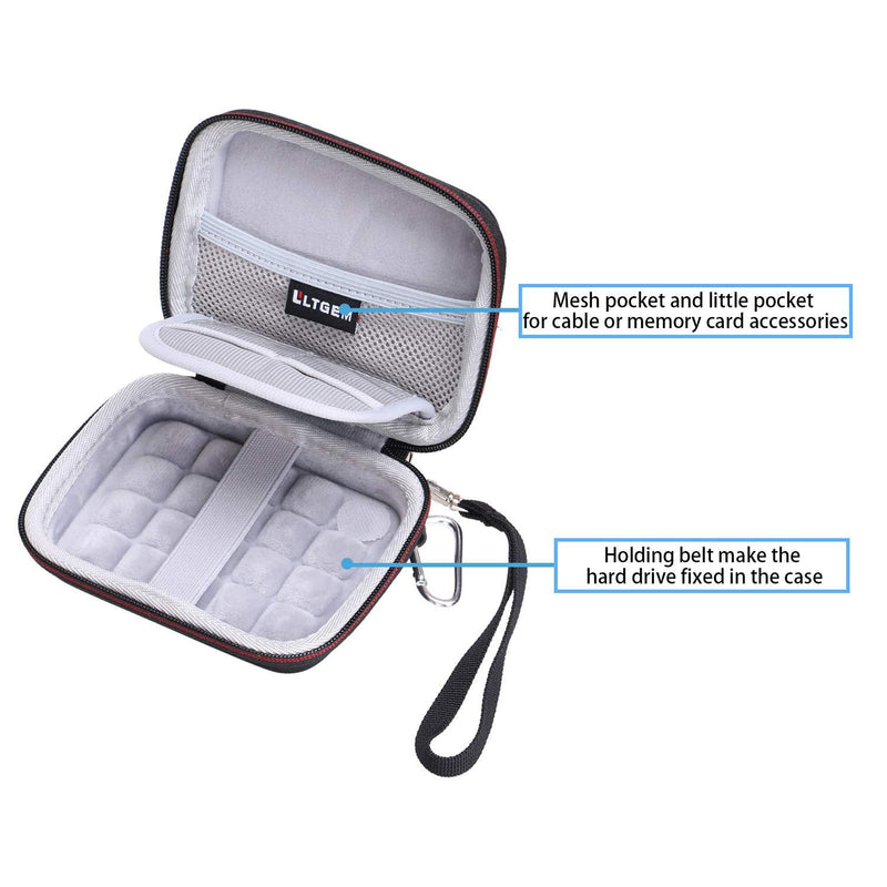 LTGEM Hard Travel Case for G-Technology G-Drive Mobile 1TB 2TB 4TB 5TB USB 3.0 Portable External Hard Drive