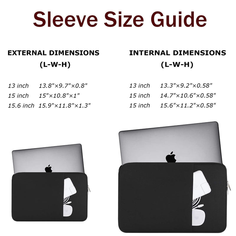 Laptop Sleeve 15.6 inch,Upgraded Durable Shockproof Protective Cover Flip Case Briefcase Carrying Bag Case,15.6 Inch Laptop Sleeve Case Computer Bag Sleeve with Pocket for Laptop Notebook,Black Black