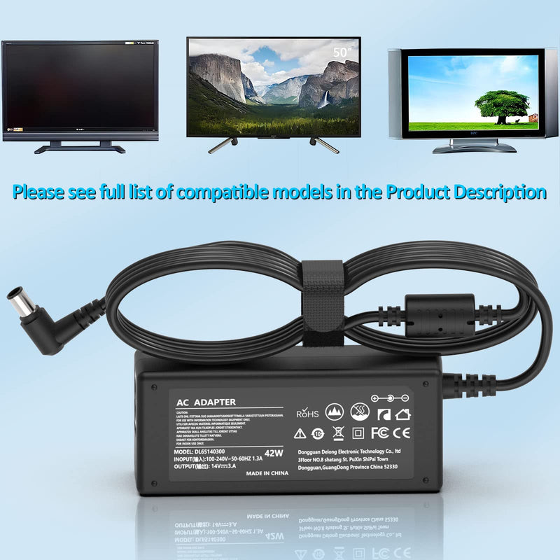 DC 14V 3A Adapter Power Charger for Samsung Monitor SyncMaster S23A550H S24D590PL S27A550H S22C300H UN22F5000AF SYNCM170T P2770 SA350 15" 17" 18" 19" 20" 22" 23" 24" 27" LCD Monitor Power Supply Cord